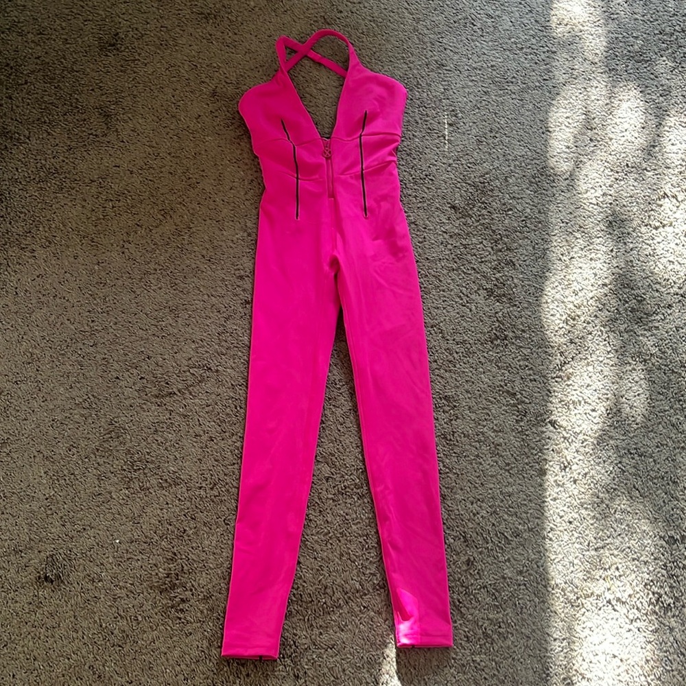 Brand new Savage X Fenty hot pink workout bodysuit